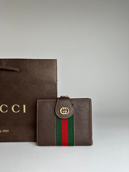 Vintage Gucci Bifold Wallet Brown Leather