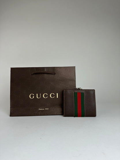 Vintage Gucci Bifold Wallet Brown Leather