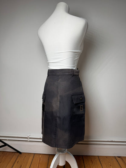 Vintage Fendi Roma Skirt Black M