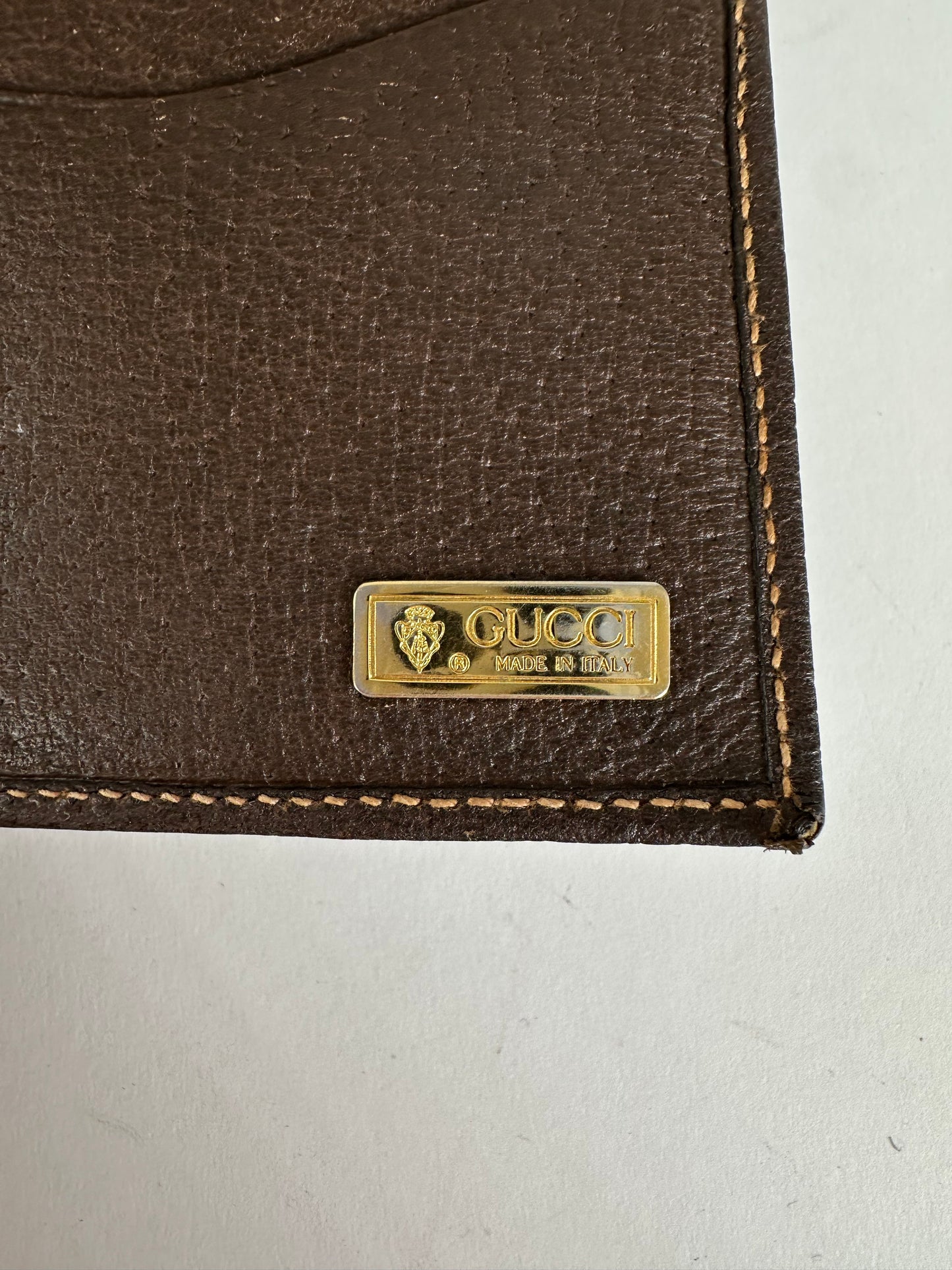 Vintage Gucci Bifold Wallet Brown Leather