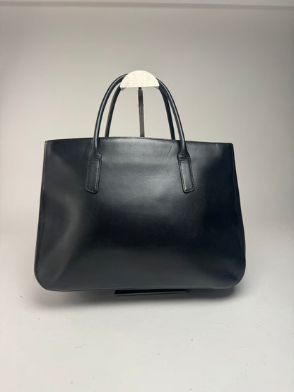 Sac vintage en cuir noir Issey Miyake