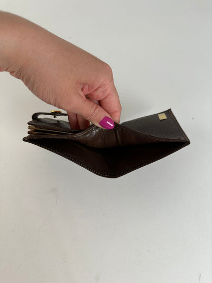 Vintage Gucci Bifold Wallet Brown Leather