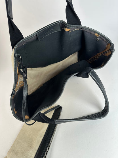 Vintage Balenciaga Tote Bag Black White