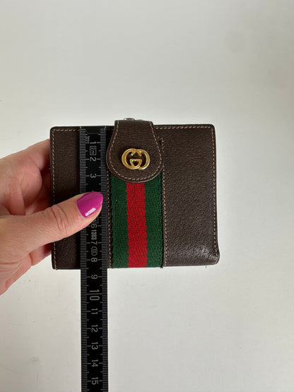 Vintage Gucci Bifold Wallet Brown Leather