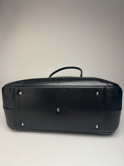 Sac vintage en cuir noir Issey Miyake