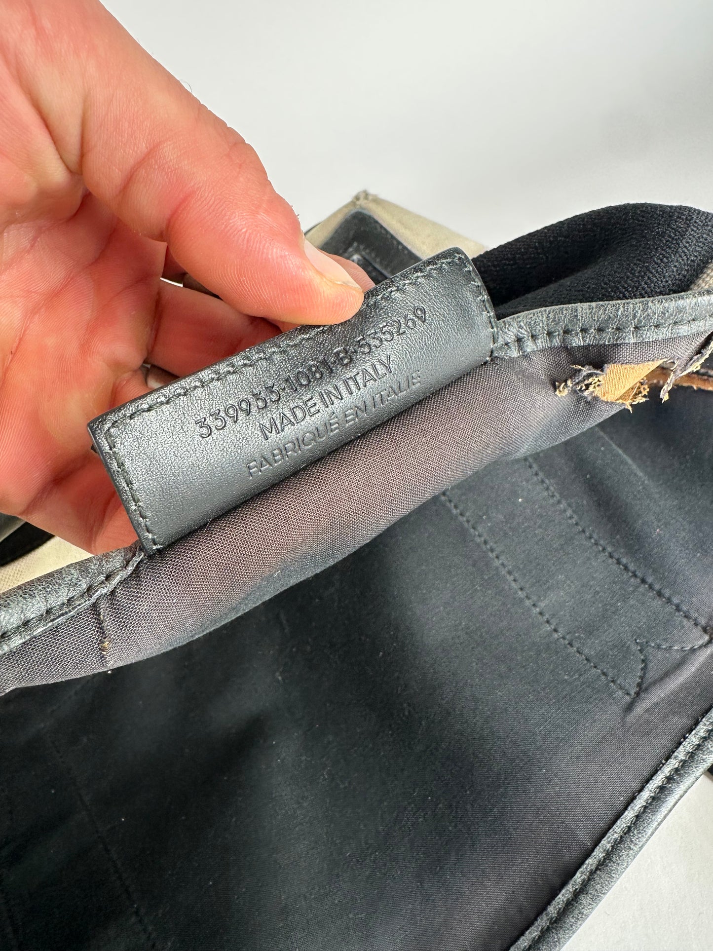 Vintage Balenciaga Tote Bag Black White