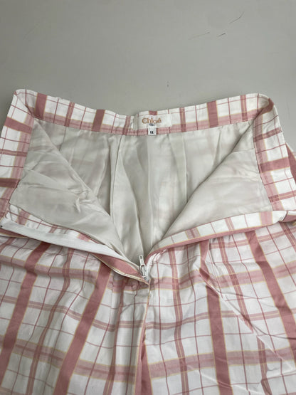 Vintage Chloe Wide Leg Trousers White Pink S