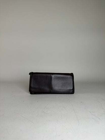 Vintage Loewe Leather Long Wallet Black