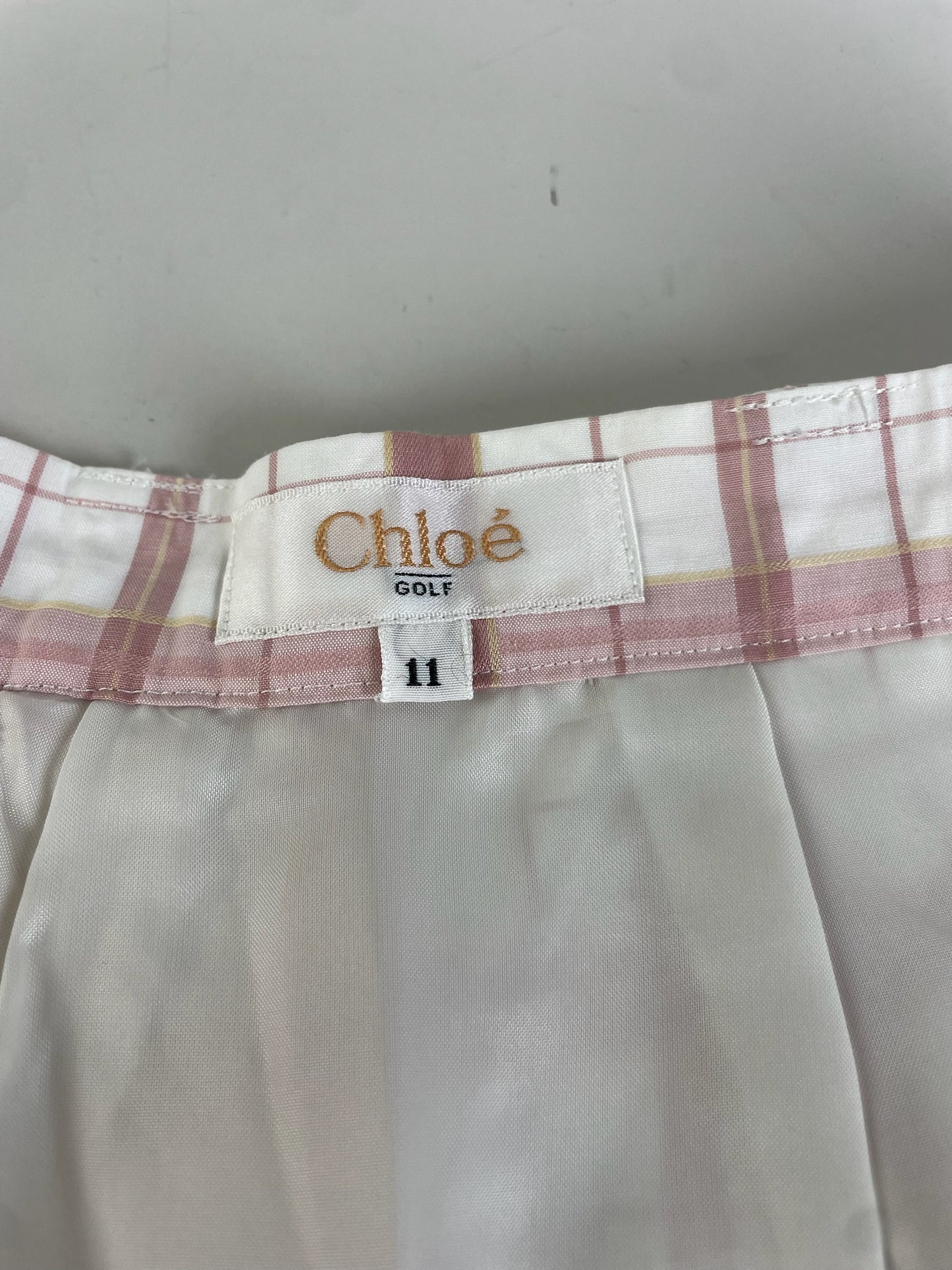 Vintage Chloe Wide Leg Trousers White Pink S