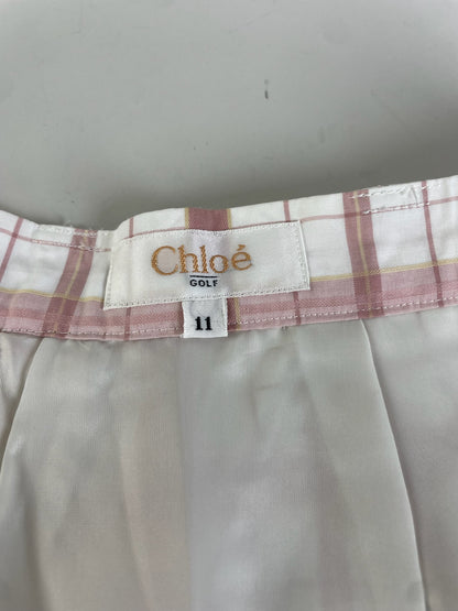 Vintage Chloe Wide Leg Trousers White Pink S