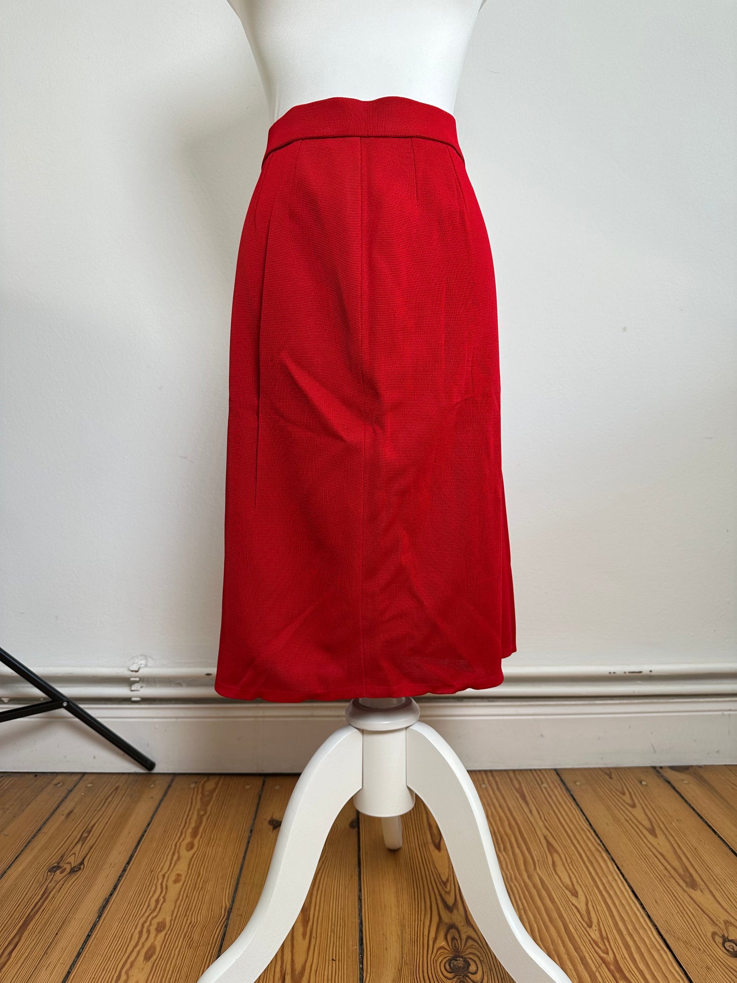 Vintage Yves Saint Laurent Wool Skirt Red S