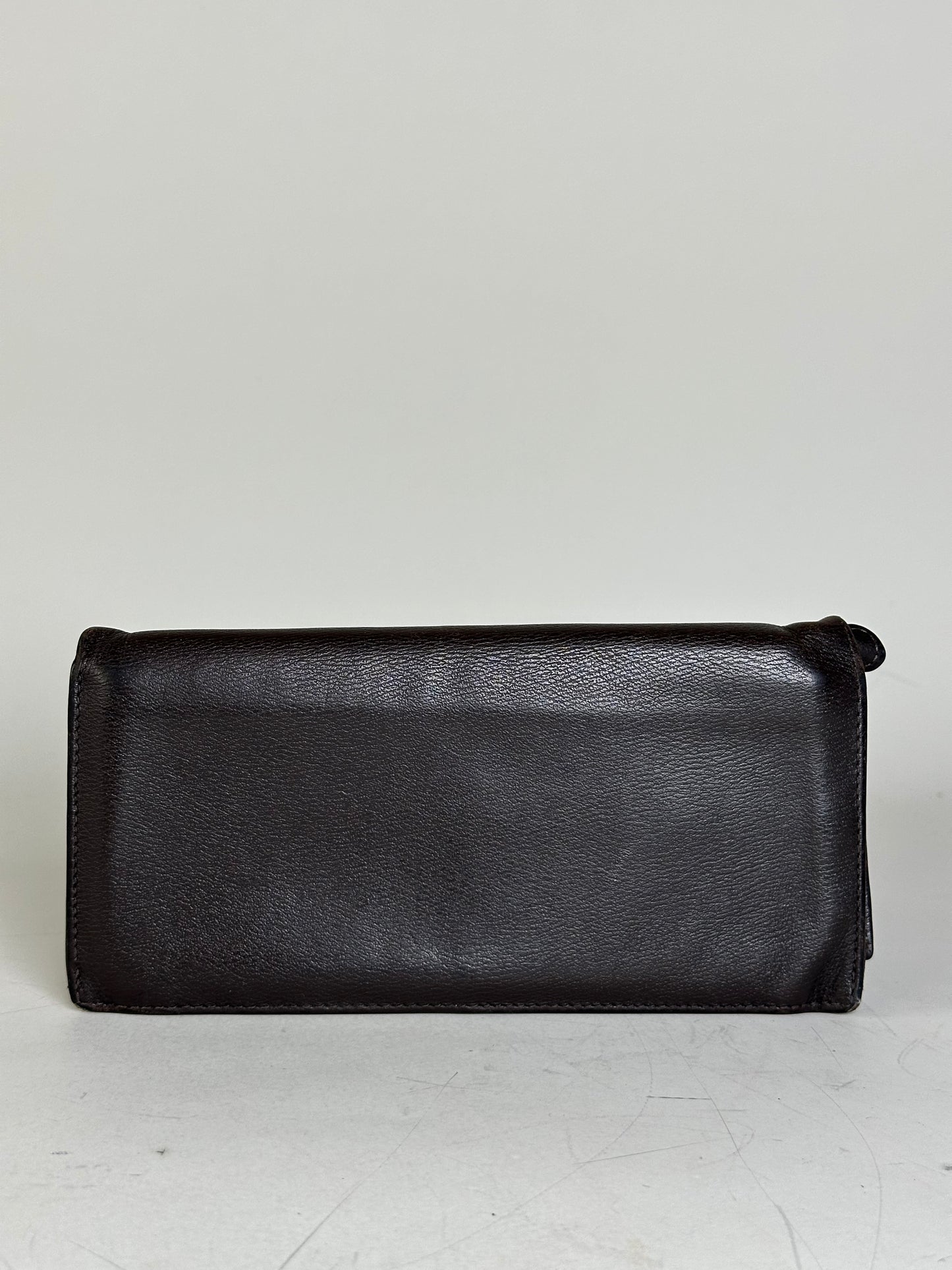 Vintage Loewe Leather Long Wallet Black