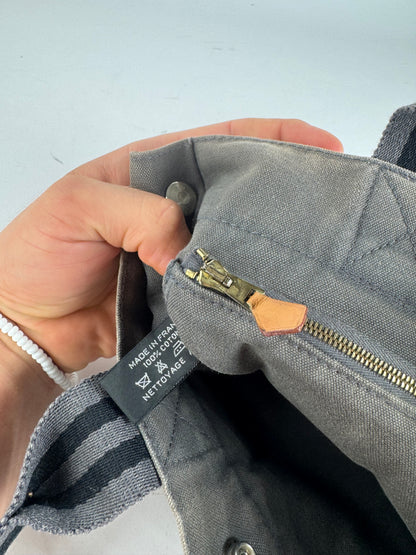 Vintage Hermes Mini Tote Bag Grey black