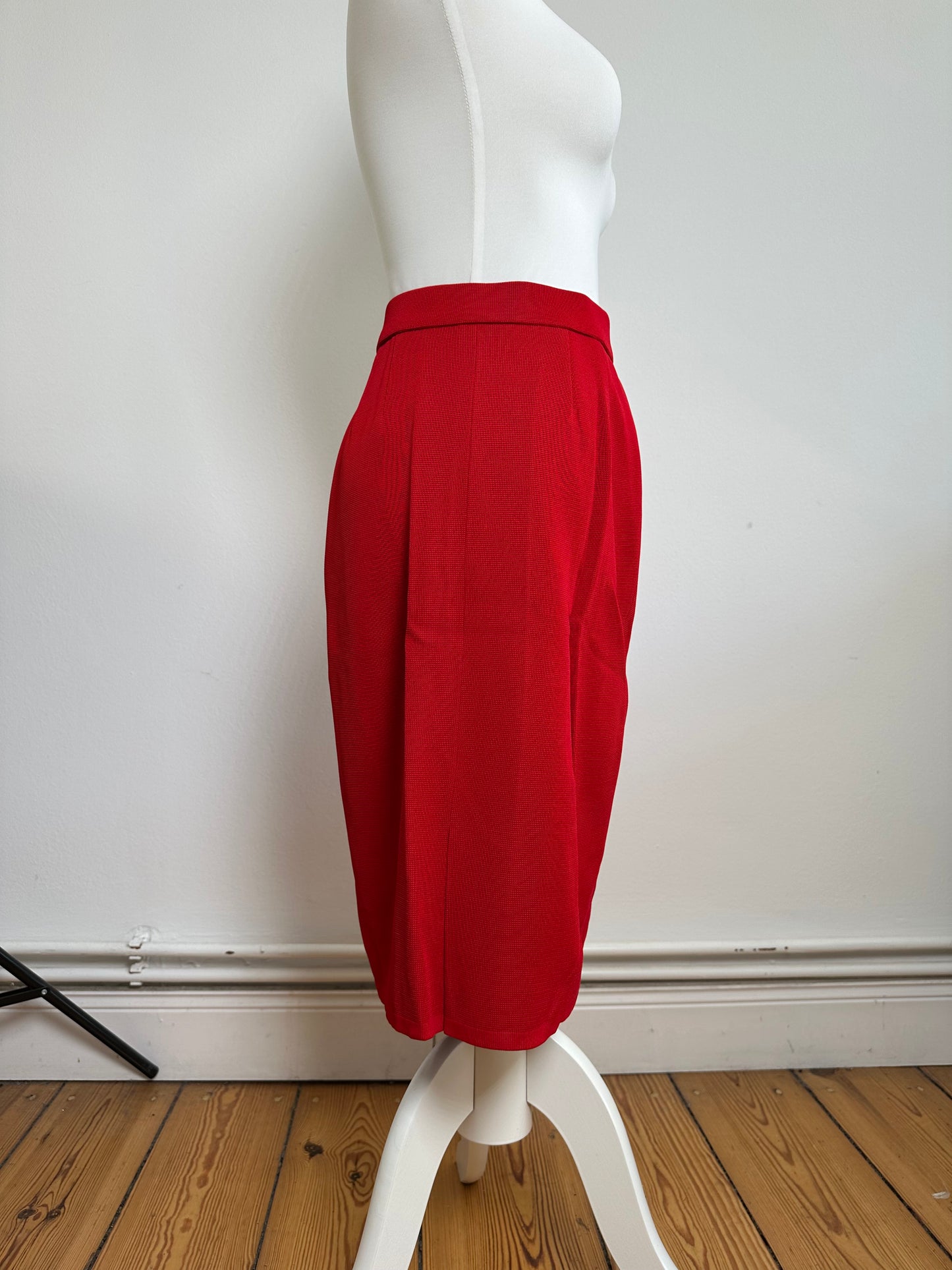 Vintage Yves Saint Laurent Wool Skirt Red S