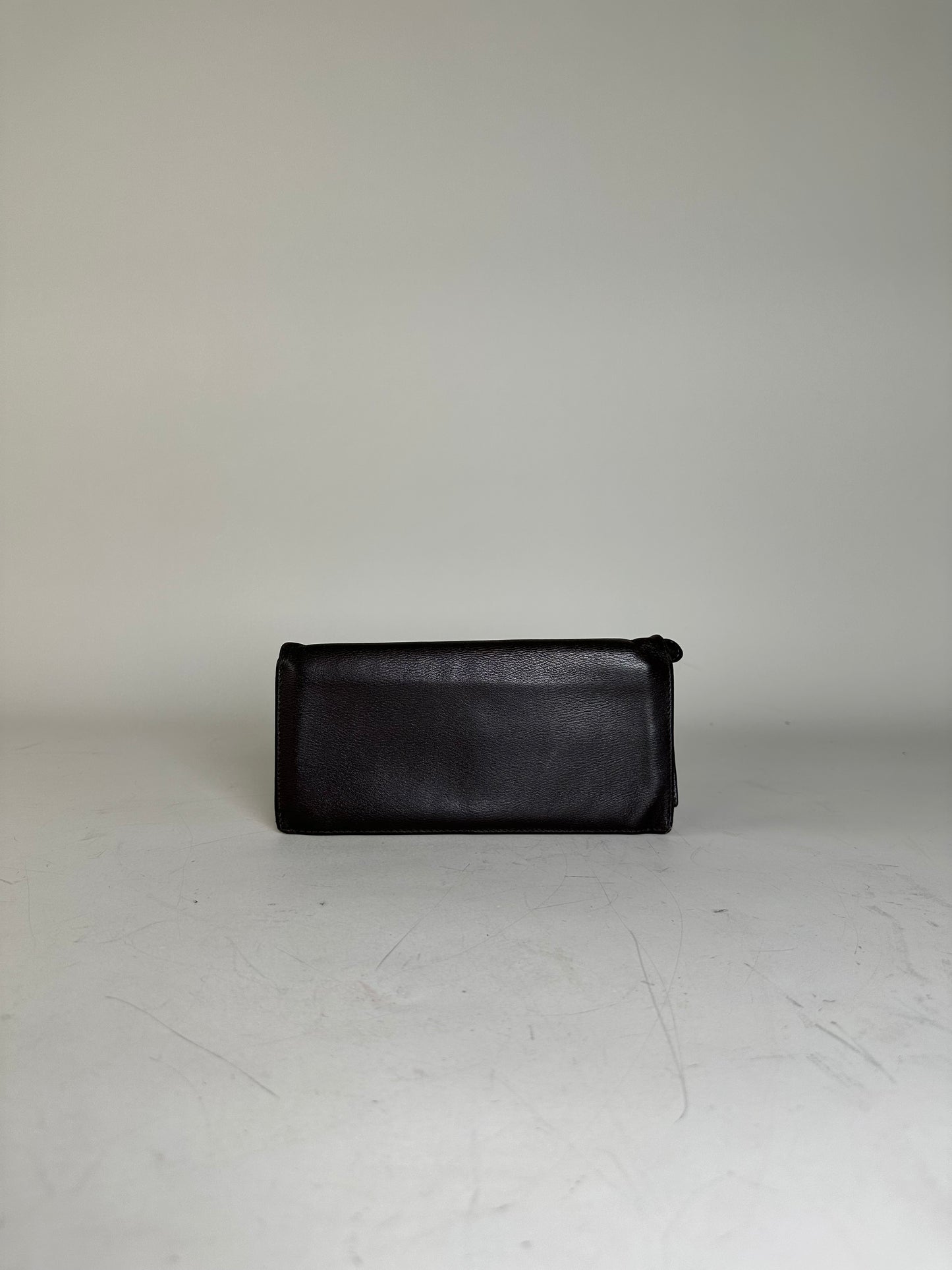 Vintage Loewe Leather Long Wallet Black