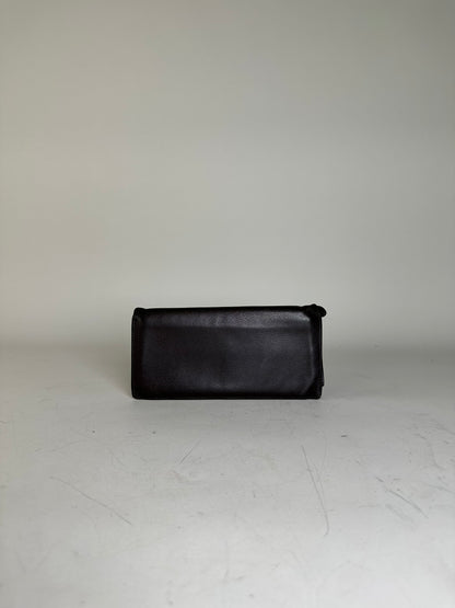 Vintage Loewe Leather Long Wallet Black