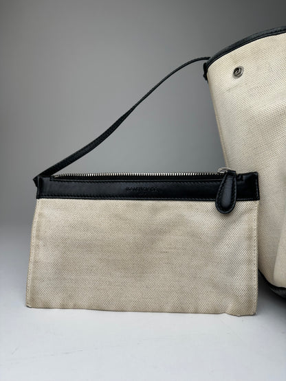 Vintage Balenciaga Tote Bag Black White