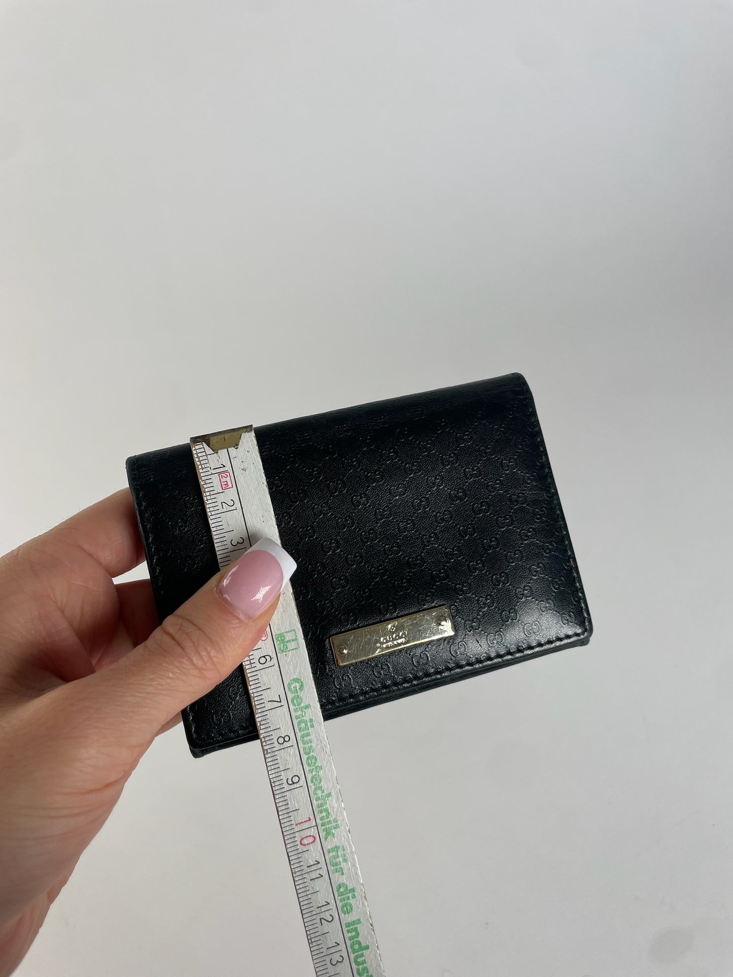 Vintage Gucci Monogram Leather Card Holder Black