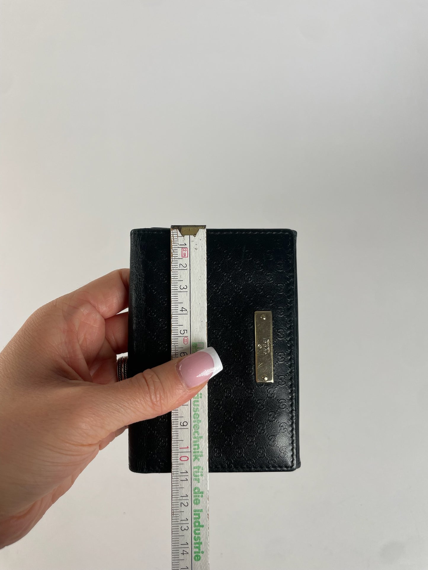 Vintage Gucci Monogram Leather Card Holder Black