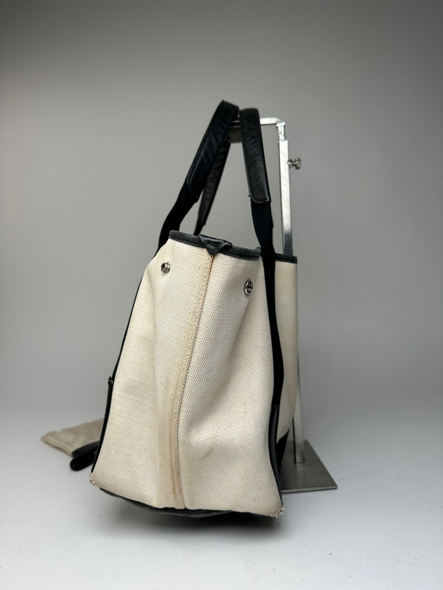 Vintage Balenciaga Tote Bag Black White