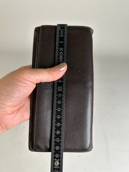 Vintage Loewe Leather Long Wallet Black