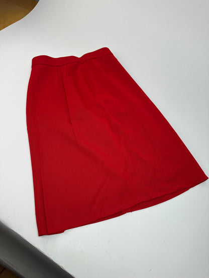 Vintage Yves Saint Laurent Wool Skirt Red S