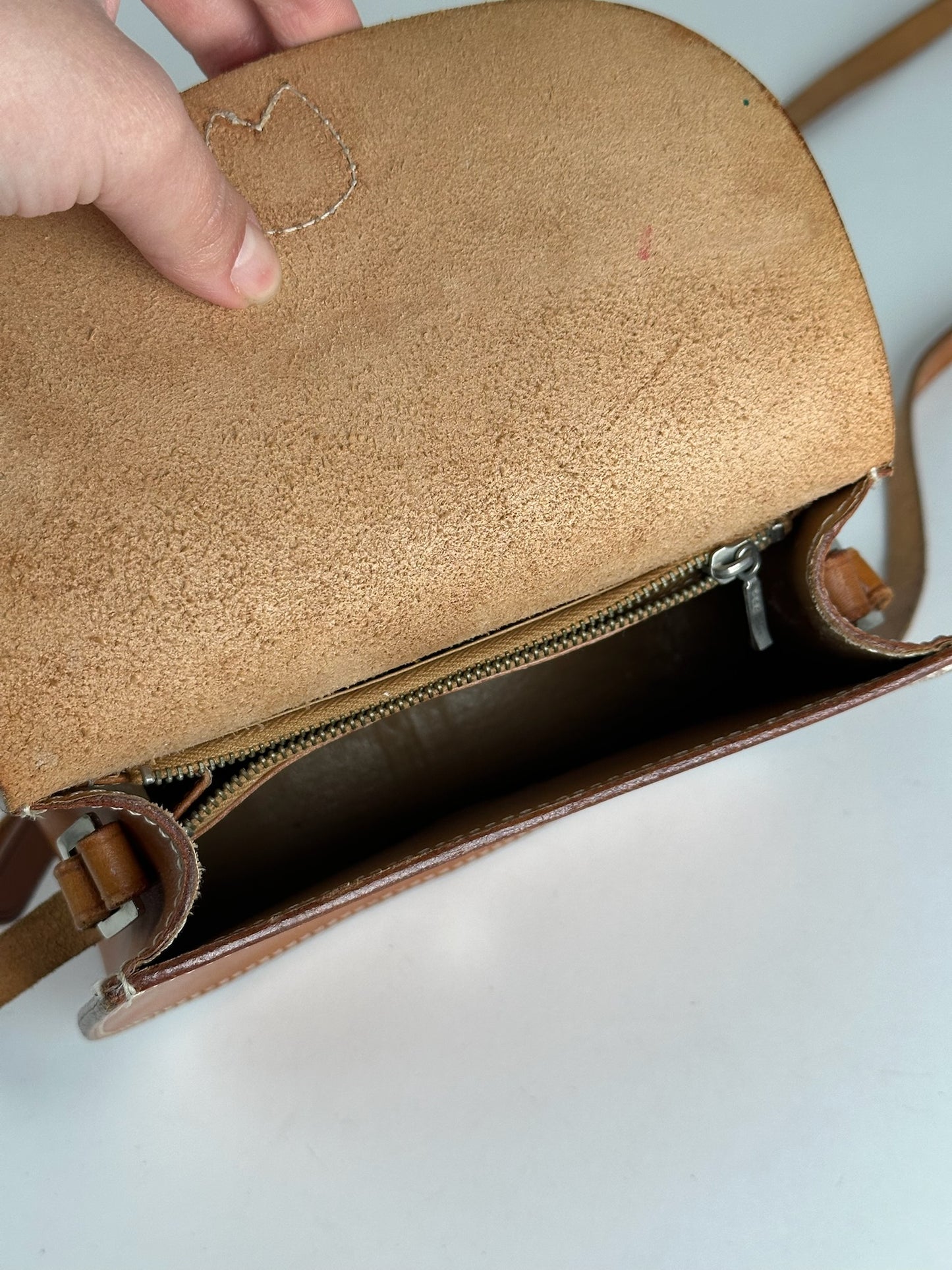 Vintage Courreges Kamel Leather bag