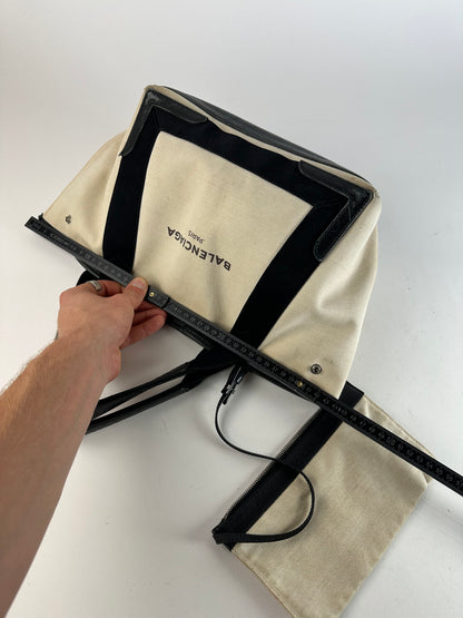 Vintage Balenciaga Tote Bag Black White