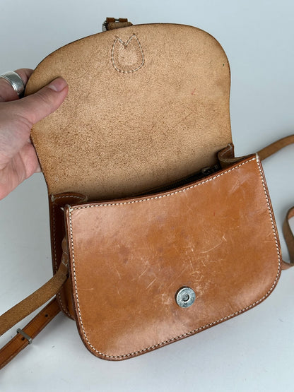 Vintage Courreges Kamel Leather bag