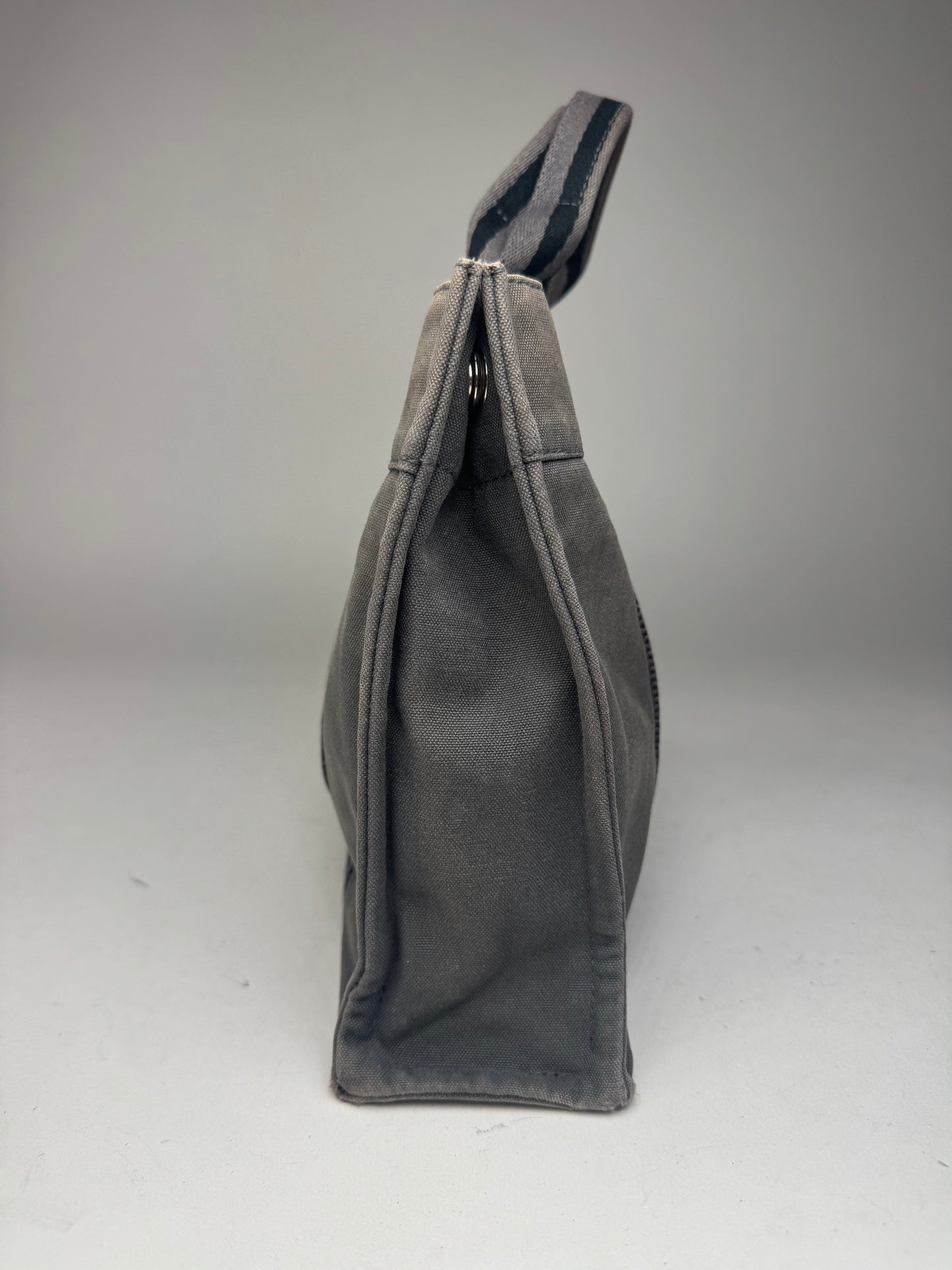 Vintage Hermes Mini Tote Bag Grey black