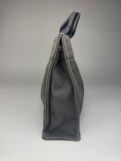 Vintage Hermes Mini Tote Bag Grey black