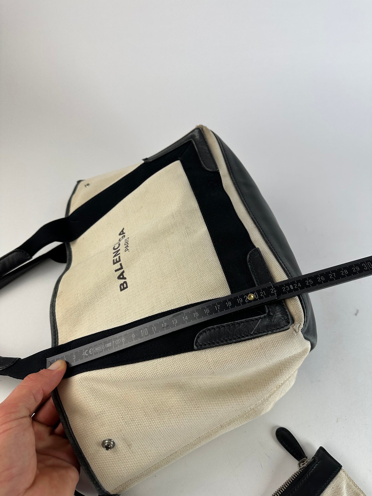 Vintage Balenciaga Tote Bag Black White