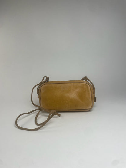 Vintage Loewe Madrid Anagram Leather Shoulder Bag Yellow