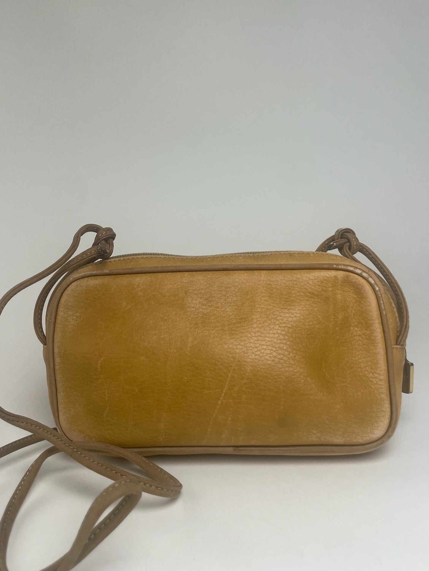 Vintage Loewe Madrid Anagram Leather Shoulder Bag Yellow