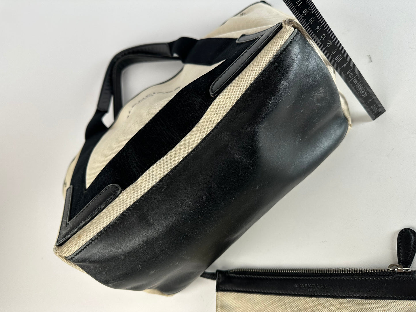 Vintage Balenciaga Tote Bag Black White