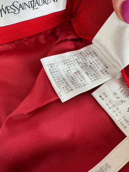 Vintage Yves Saint Laurent Wool Skirt Red S