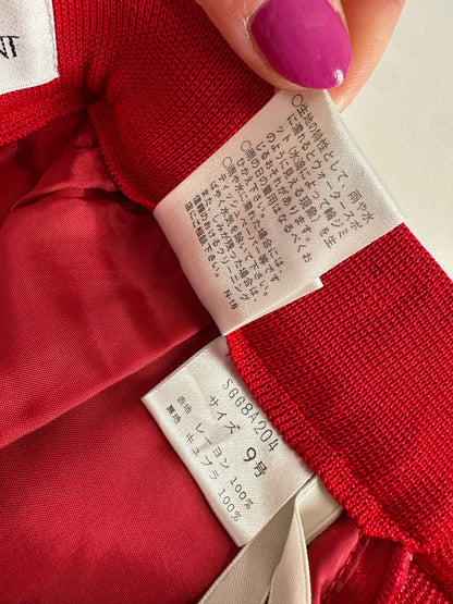 Vintage Yves Saint Laurent Wool Skirt Red S