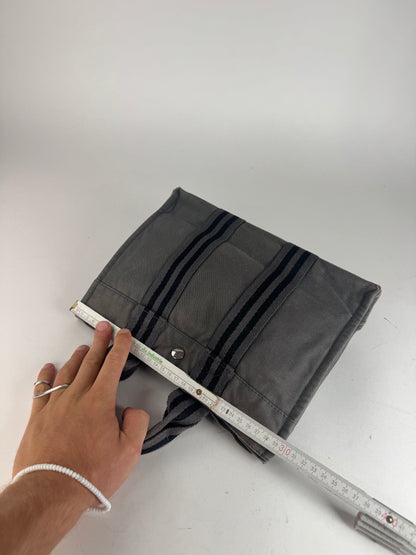 Vintage Hermes Mini Tote Bag Grey black