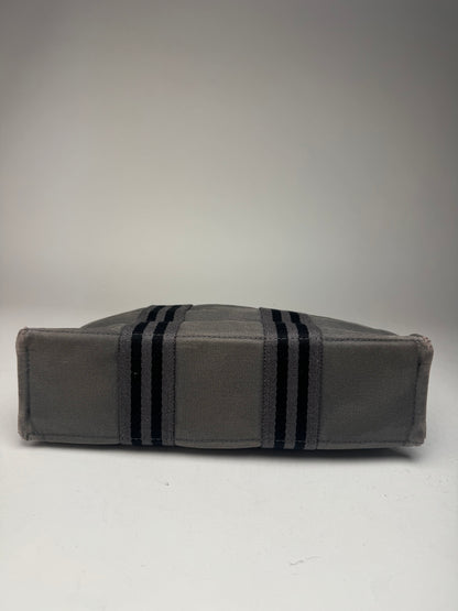 Vintage Hermes Mini Tote Bag Grey black