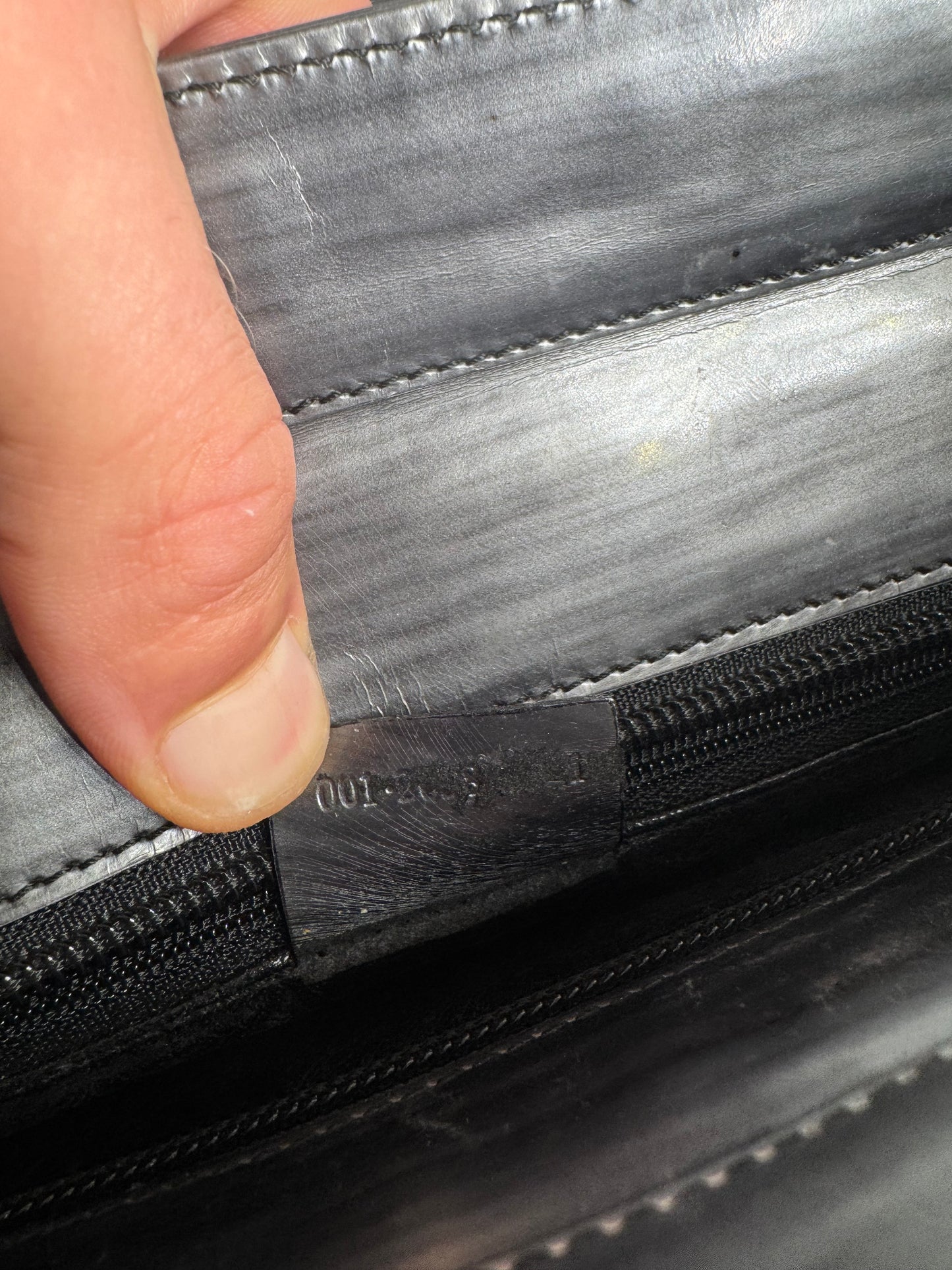 Vintage Gucci Patent Leather Bag black silver