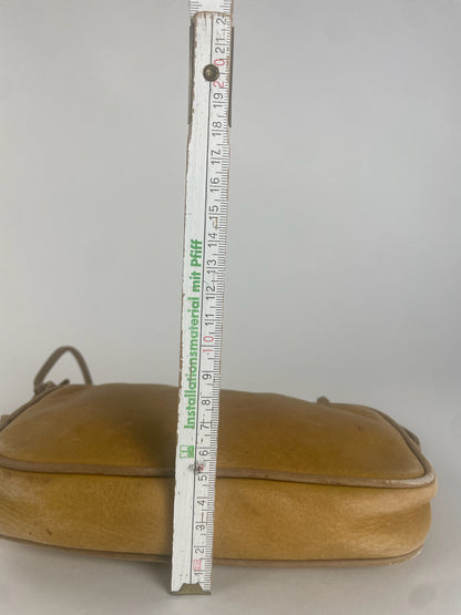 Vintage Loewe Madrid Anagram Leather Shoulder Bag Yellow