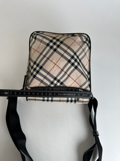Vintage Burberry Nova Check Crossbody Bag Beige