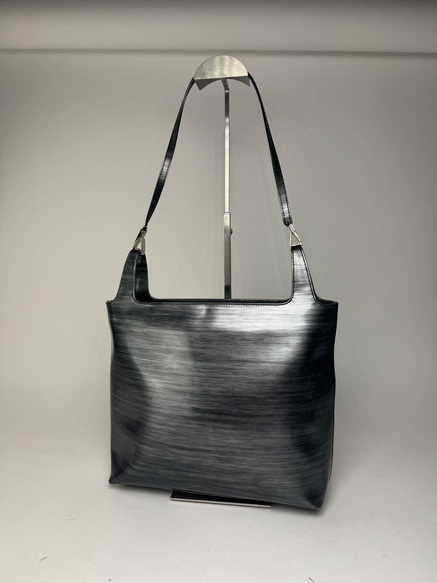 Vintage Gucci Patent Leather Bag black silver