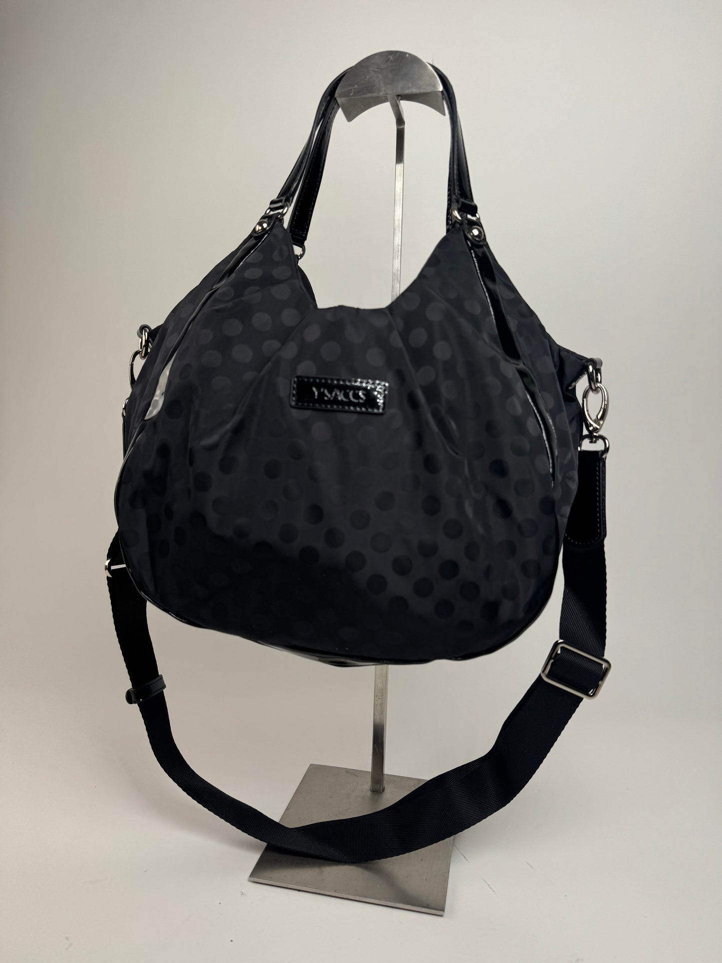 Vintage Yohji Yamamoto Y-Saccs Polkadot polyester Handbag Black