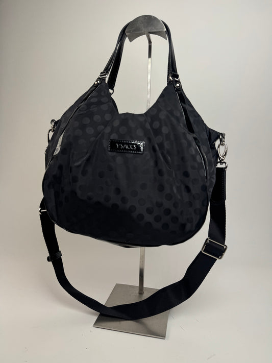 Vintage Yohji Yamamoto Y-Saccs Polkadot polyester Handbag Black