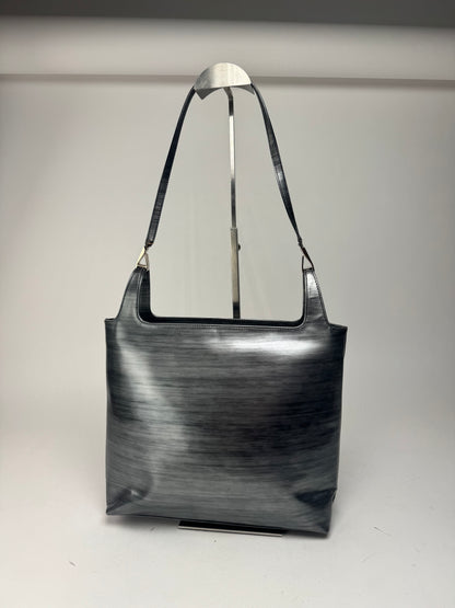 Vintage Gucci Patent Leather Bag black silver