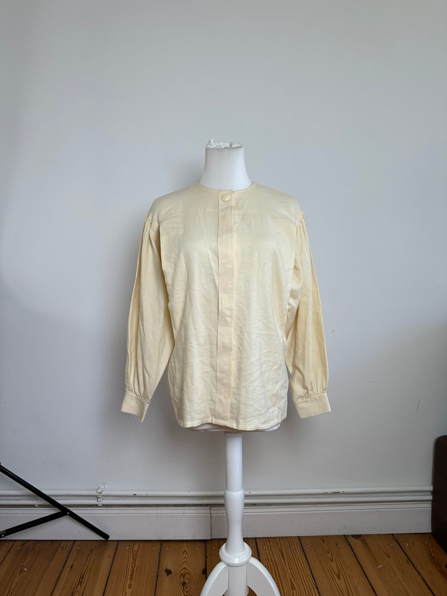 Vintage Dior Wool Cotton Blouse Cream S