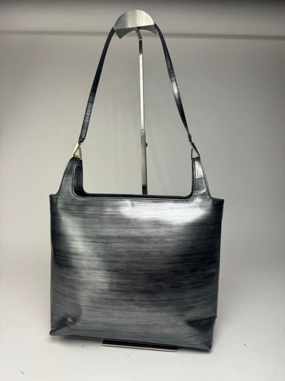 Vintage Gucci Patent Leather Bag black silver