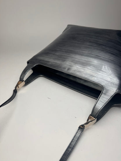 Vintage Gucci Patent Leather Bag black silver