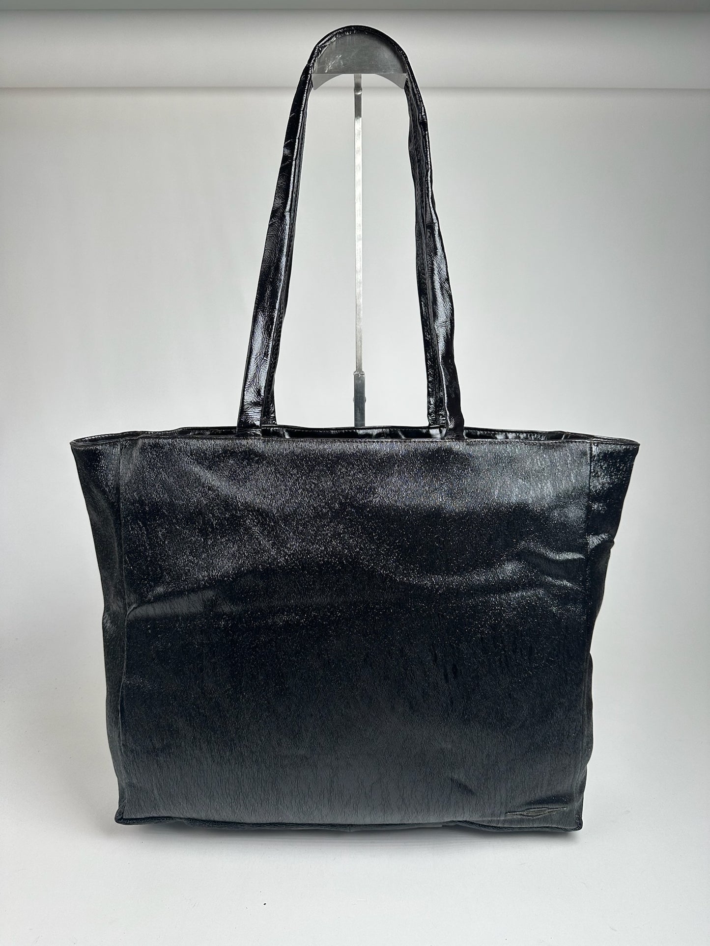 Vintage Bottega Veneta Leather Shopper black